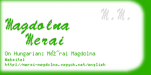 magdolna merai business card
